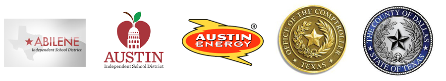 logos - abilene isd, austin isd, austin energy, cpa, dallas county